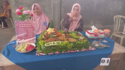 KEGIATAN LOMBA TUMPENG KREASI HUT RI KE 80 DESA SIDOTOTO KECAMATAN PADURESO 